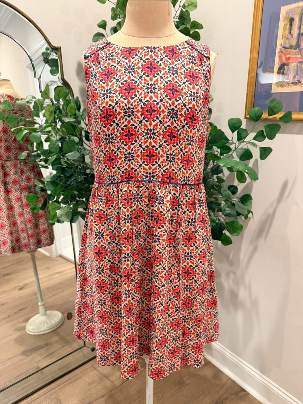 J.Crew Silk Medallion Print Dress 12